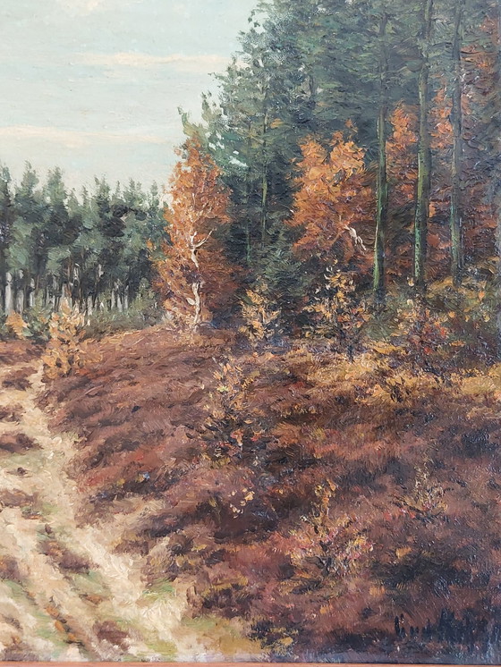 Image 1 of Dutch Heathland Landscape  - Oil On Canvas