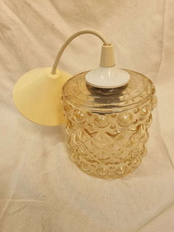 Image 1 of Lampada a sospensione in vetro iridescente anni '60