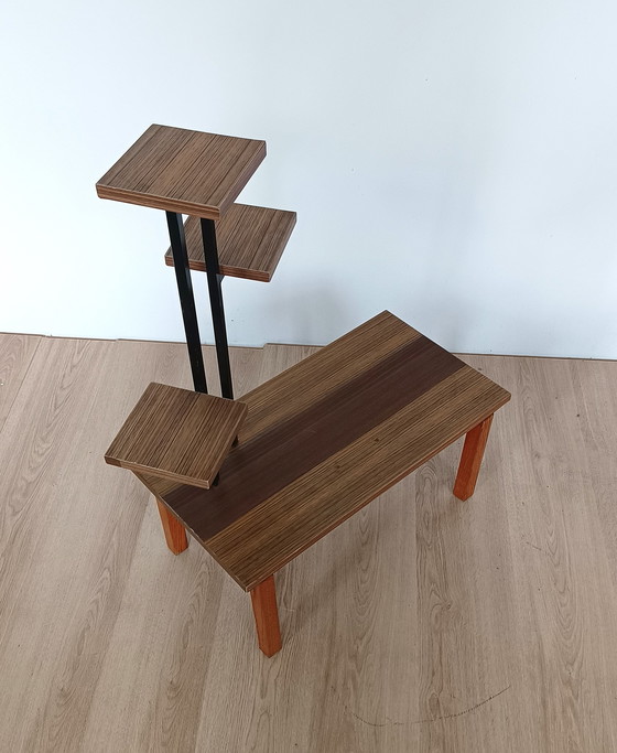 Image 1 of Table à plantes à étages en bois