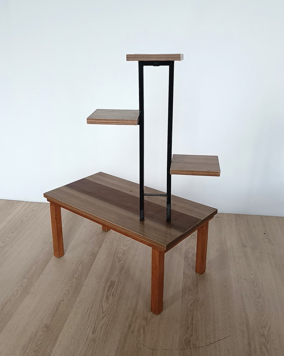 Image 1 of Plant table with tiers in wood motif