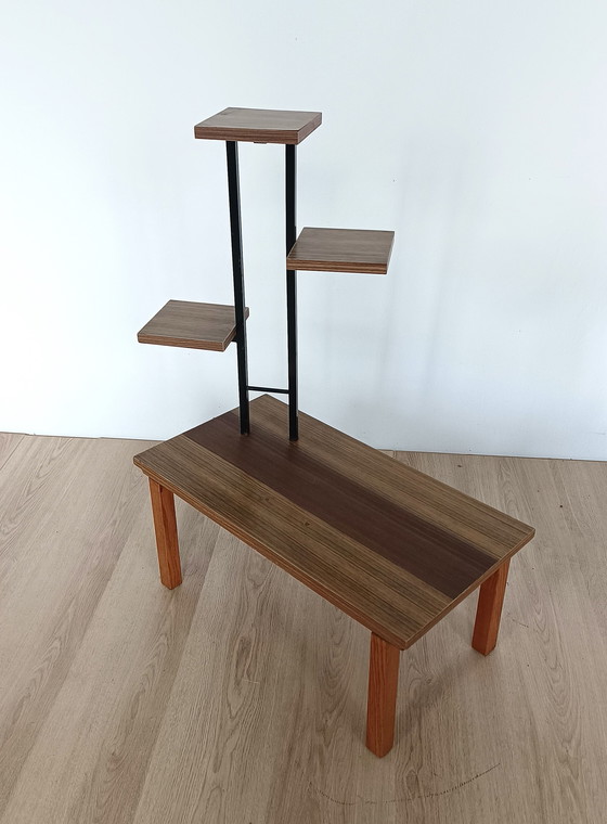 Image 1 of Table à plantes à étages en bois