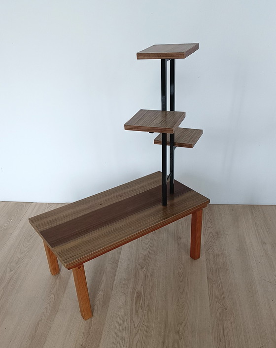 Image 1 of Plant table with tiers in wood motif