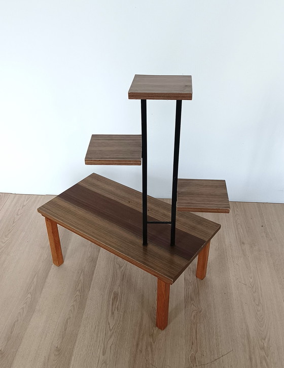 Image 1 of Table à plantes à étages en bois