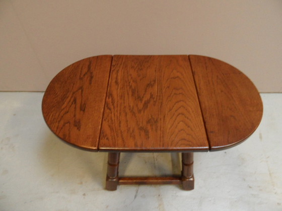 Image 1 of Brutalist oak side table 1960's