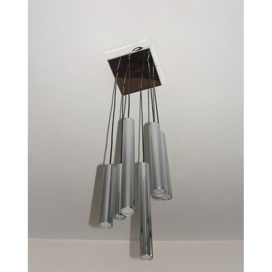 Image 1 of Lampada a sospensione vintage Cascade in acciaio cromato, anni '70