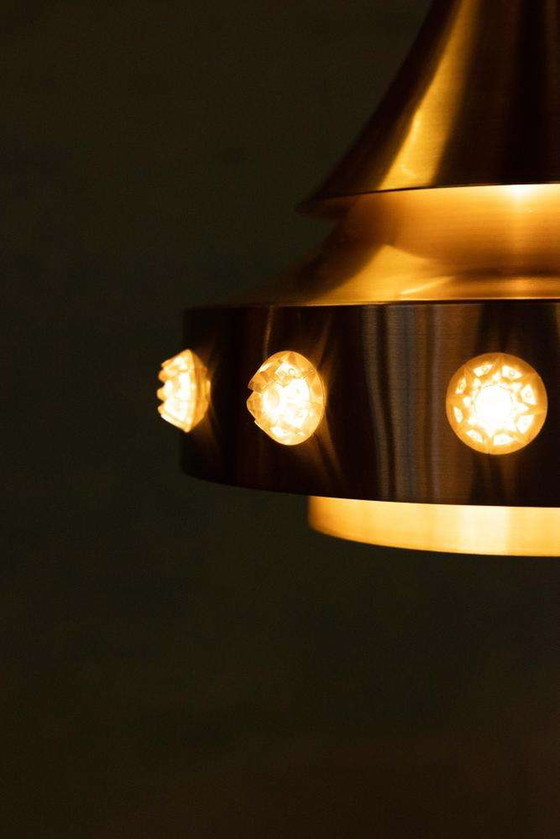 Image 1 of Lampe pendante design danois de l'ère spatiale, lampe pendante vintage des années 60