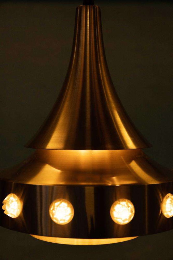 Image 1 of Lampe pendante design danois de l'ère spatiale, lampe pendante vintage des années 60
