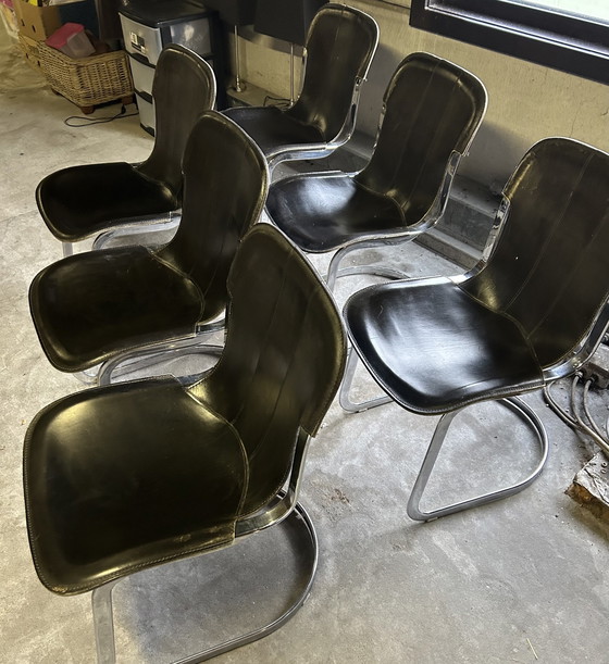 Image 1 of 6X Willy Rizzo Dining Chairs