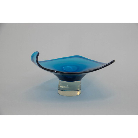 Image 1 of Vintage art glass bowl by Milan Metelak, Czech 1980