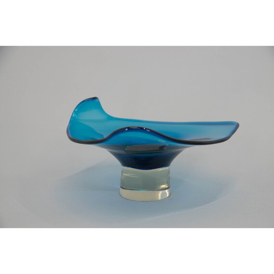 Image 1 of Vintage art glass bowl by Milan Metelak, Czech 1980