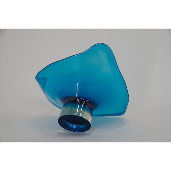 Image 1 of Vintage art glass bowl by Milan Metelak, Czech 1980