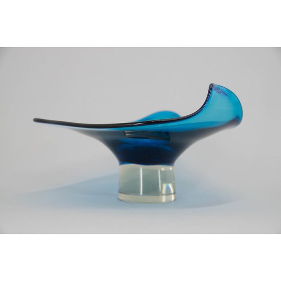 Image 1 of Vintage art glass bowl by Milan Metelak, Czech 1980