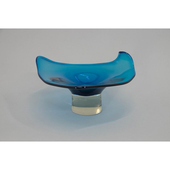 Image 1 of Vintage art glass bowl by Milan Metelak, Czech 1980