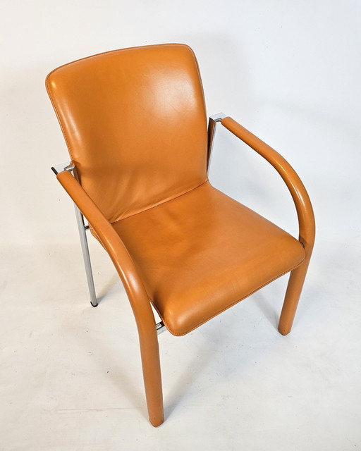 Leolux - Design Just Meijer - Model Cimarrone - Leather - Chrome - 1995