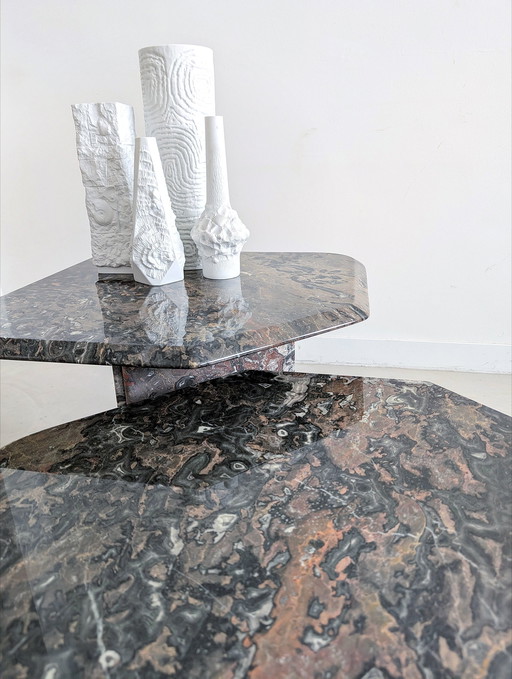 2x Italian Marble Nesting Tables 1970'S