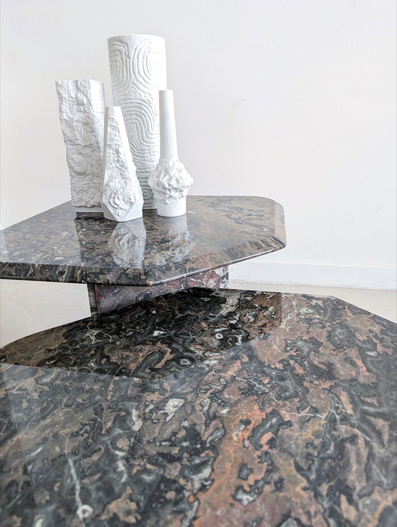 Image 1 of 2x Italian Marble Nesting Tables 1970'S