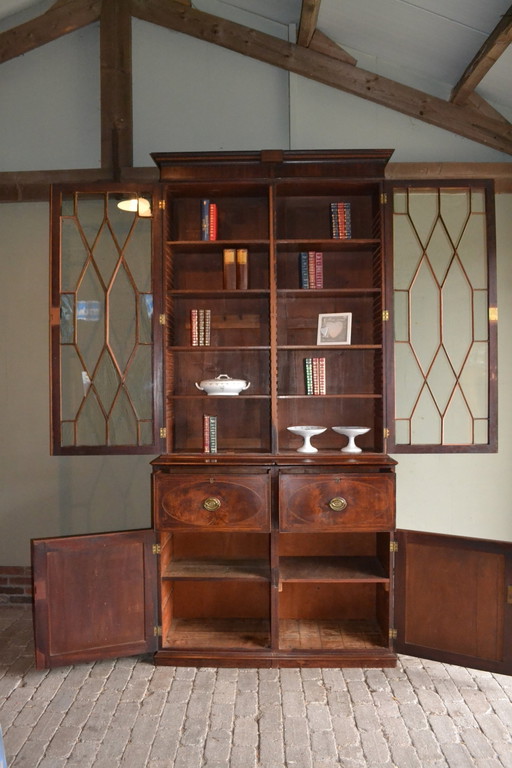 Vintage Mahogany Wooden Bookcase