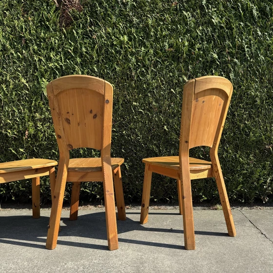 Image 1 of 6 Pine Wood Chairs