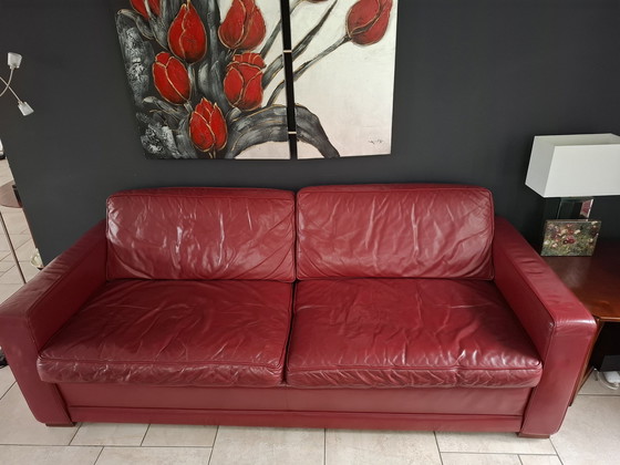 Image 1 of Hofstede Leather Bench