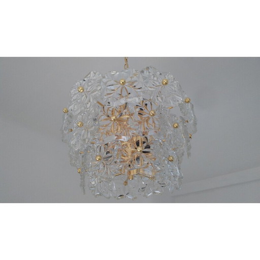 Vintage glass chandelier for Kinkeldey - 1970s