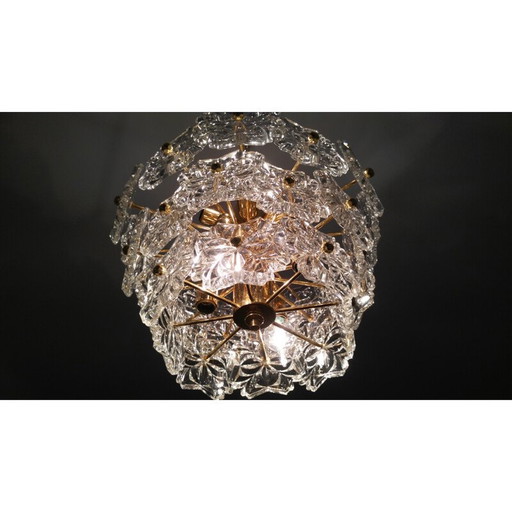 Vintage glass chandelier for Kinkeldey - 1970s