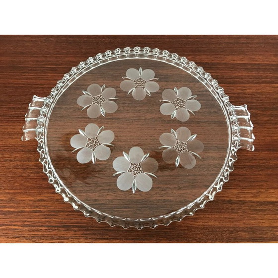 Image 1 of Vintage glass trivet by Walther Glass, 1970