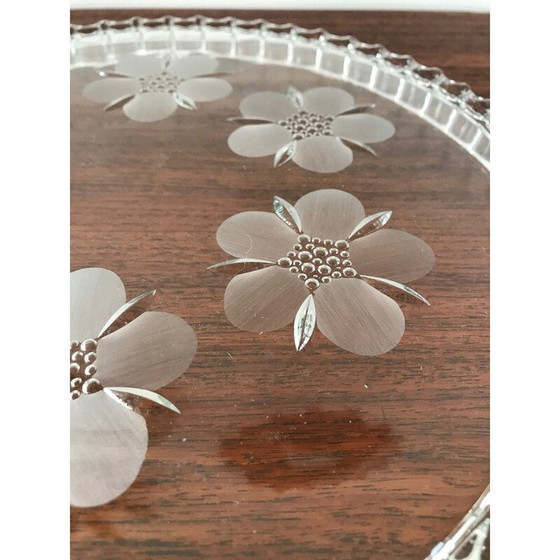 Image 1 of Vintage glass trivet by Walther Glass, 1970