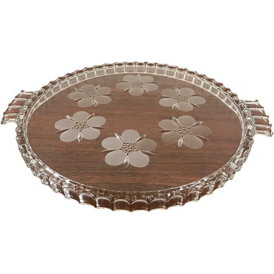 Image 1 of Vintage glass trivet by Walther Glass, 1970
