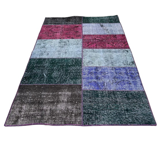 Image 1 of Tapis turc vintage en patchwork