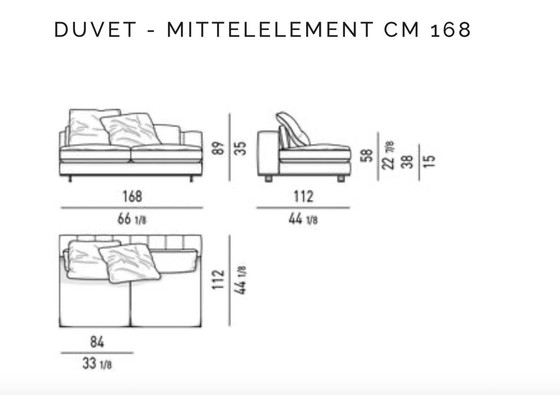 Image 1 of Minotti Sofa Freeman "Duvet" 2 - piece