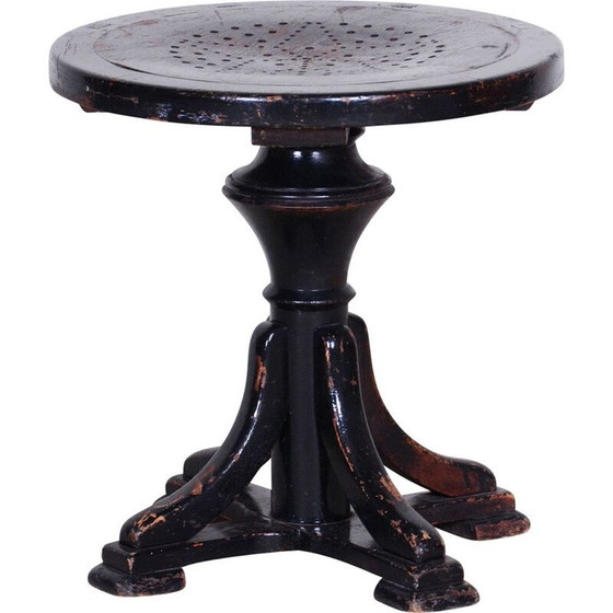 Image 1 of Vintage black Art deco piano stool by Thonet, 1920s