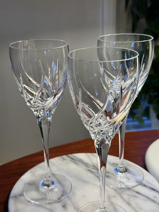 Crystal Wine Glasses Wedgwood 'Tuscany' Albert Heijn 90S