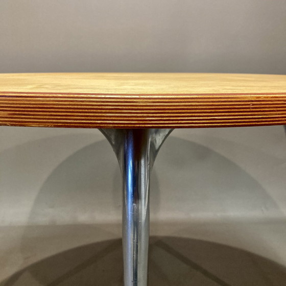 Image 1 of Industrial solid wood high table.