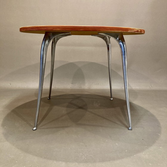 Image 1 of Industrial solid wood high table.