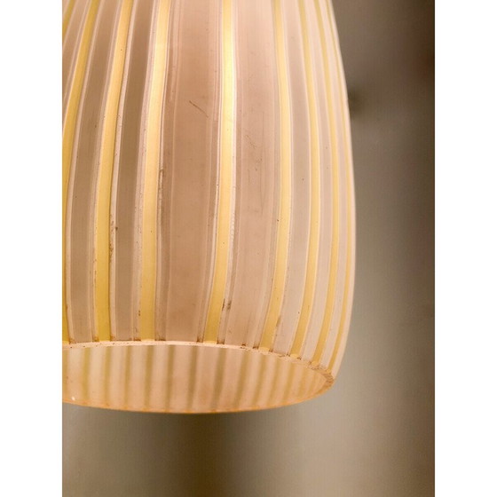 Image 1 of Lampada a sospensione vintage in vetro giallo, Italia 1960