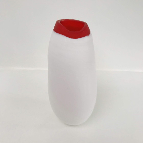 Image 1 of Ioan Nemtoi Opal vase with red lip