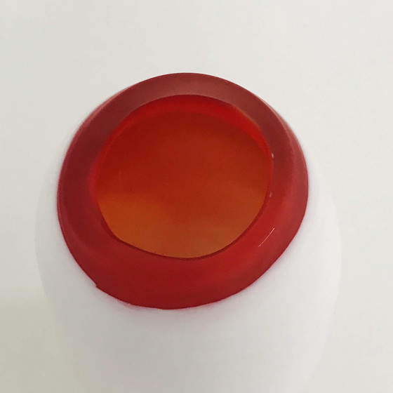 Image 1 of Ioan Nemtoi Opal vase with red lip