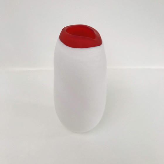 Image 1 of Ioan Nemtoi Opal vase with red lip