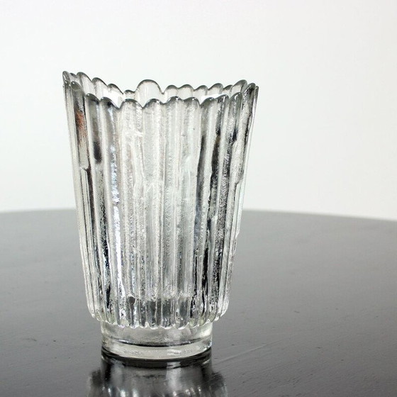Image 1 of Vintage pressed glass vase by Pavel Pánek, Czechoslovakia 1979