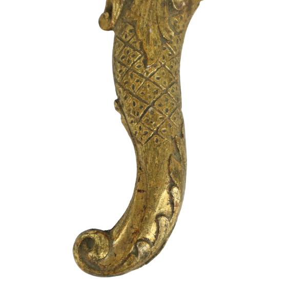 Image 1 of Gold Hand Mirror Baroque Style