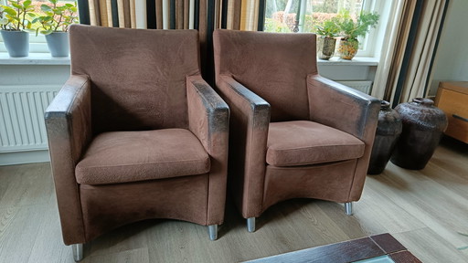 1 Set Of 2 Leolux Armchairs