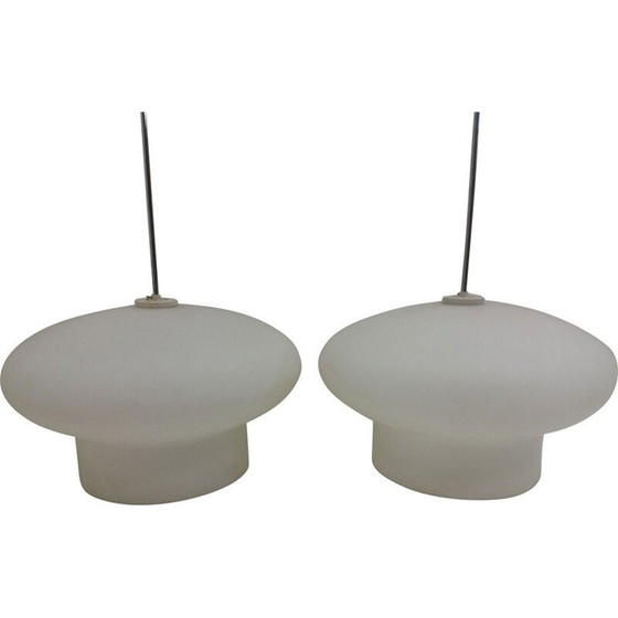 Image 1 of Lampadario vintage in metallo cromato di Napako, Cecoslovacchia, 1970