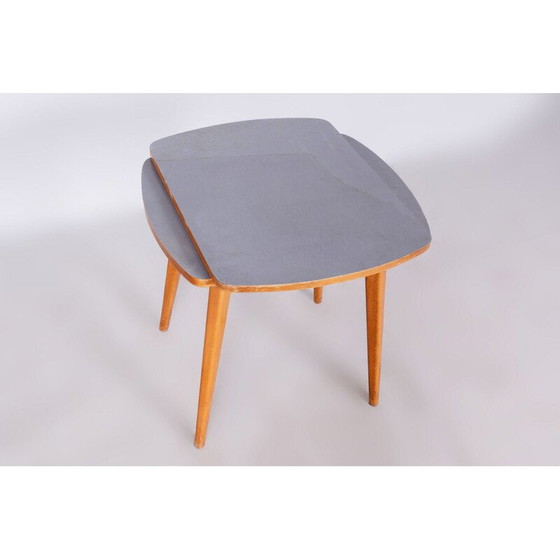 Image 1 of Mid century coffee table in beechwood and Umakart, Czechia 1950s