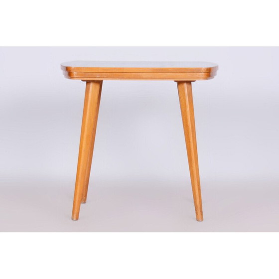 Image 1 of Mid century coffee table in beechwood and Umakart, Czechia 1950s
