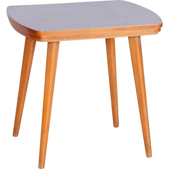 Image 1 of Mid century coffee table in beechwood and Umakart, Czechia 1950s