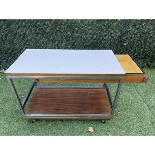 Vintage formica and metal coffee table by Boris Lacroix