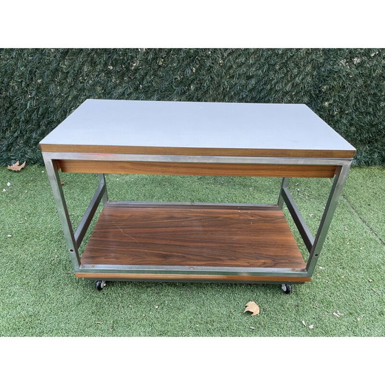 Image 1 of Vintage formica and metal coffee table by Boris Lacroix
