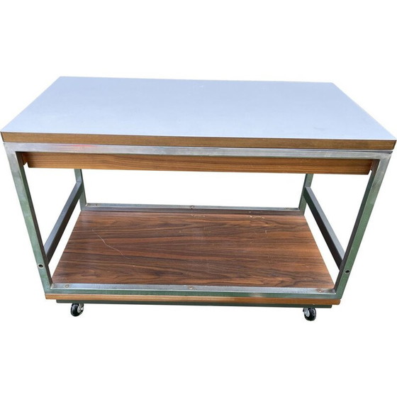 Image 1 of Vintage formica and metal coffee table by Boris Lacroix