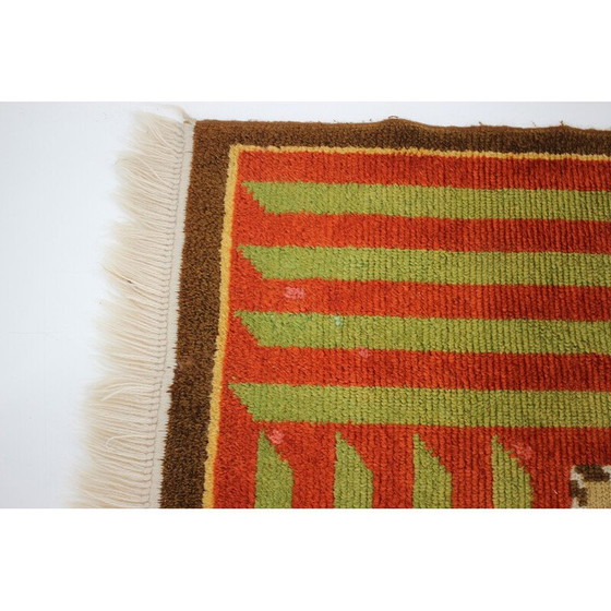 Image 1 of Vintage Art Deco wool rug, Czechoslovakia 1930