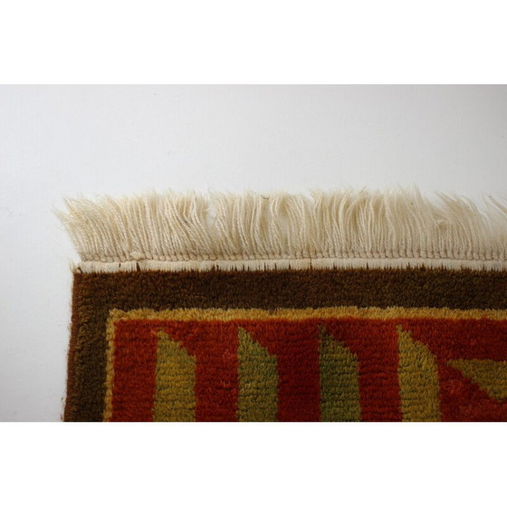 Image 1 of Vintage Art Deco wool rug, Czechoslovakia 1930